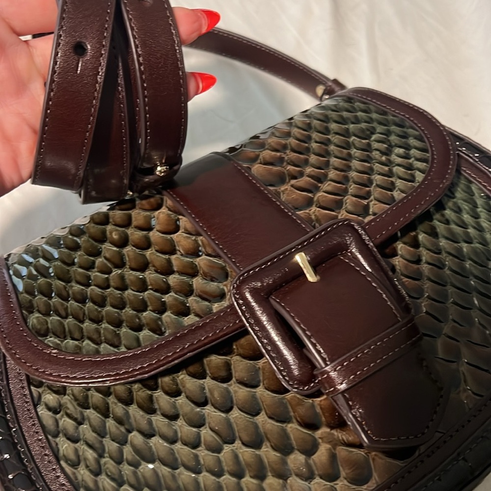 Brahmin Small Cynthia Leather Shoulder Bag - Hunter Amaya - Picture 8 of 8